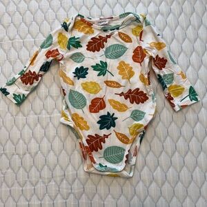 Angel Dear Multicolor Leaf Print Bodysuit